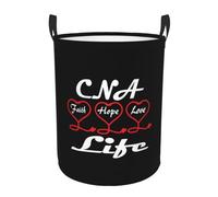 Cna Faith Hope Save Lives Laundry Basket Round Portable Storage Box Organizer Laundry Basket Portable Laundry Organizer