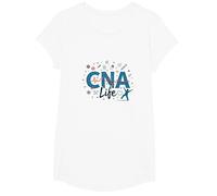 CNA Life: Heartbeat of Healthcare Heroes T-Shirt, Girls, White, Large
