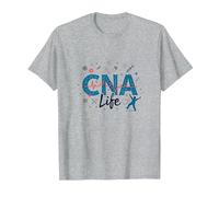 CNA Life: Heartbeat of Healthcare Heroes T-Shirt, Men, Heather Grey, XXL