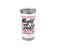 CNA Nurse Certified Nursing Assistant What Happens At Night Stainless Steel Insulated Tumbler