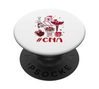 CNA Nurse Tools Hearts Flowers Valentine's Day Joke Single PopSockets Adhesive PopGrip