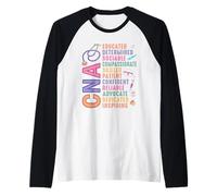 CNA Nursing Assistant Compassionate Caregiver Raglan Baseball Tee