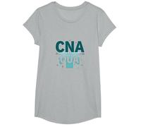 CNA Squad: Proud Medical Team Heartbeat T-Shirt, Girls, Heather Grey, Small