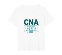 CNA Squad: Proud Medical Team Heartbeat T-Shirt, Women's Plus, White, 2X