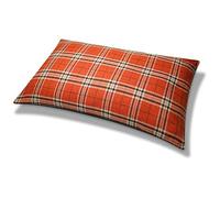 CnA Stores - Cushioned Pet Bed For Dogs - Tartan Check Woven Highly Durable Zipped Removable Cover - Easy Care & Machine Washable - Non Slip (EXTRA LARGE (117 cm x 70 cm), TERRACOTTA)