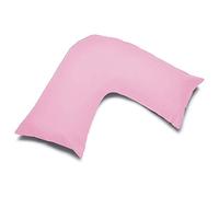 CnA Stores Orthopaedic V-Shaped Pillow Extra Cushioning Support For Head, Neck & Back (Pink, V-pillow With Cover)