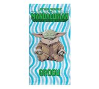 CnA Stores Star Wars The Mandalorian Baby Yoda Grogu Bath Beach Towel 100% Cotton , Size 140cm x 70cm, Blue, Green