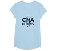 CNA Strong: Inspiring Nurse Assistant Appreciation T-Shirt, Girls, Baby Blue, Medium
