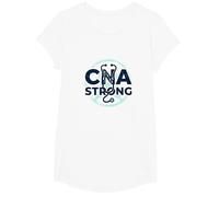 CNA Strong: Inspiring Nurse Assistant Appreciation T-Shirt, Girls, White, Medium