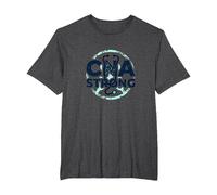 CNA Strong: Inspiring Nurse Assistant Appreciation T-Shirt, Men's Big and Tall, Dark Heather Grey, 4X Tall