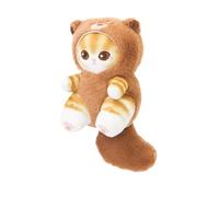 CNAANA Cute Red Panda Cat Plush Keychain - Soft Plush Pendant for Backpack and Purse, Adorable Keychain Gift Option, Lotus Pink, S