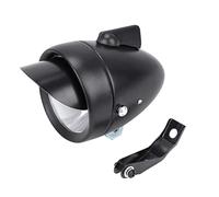 CNAFGBGG 1PC Bicycle Bright Front Headlight 1-LED with Lamp Holder Sunshading Board Metal Retro Black