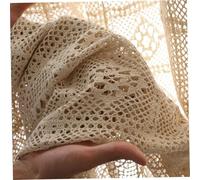 CNAFGBGG 1PC Boho Curtains, 39x71 Inch Retro Hollow Out Knitting Lace Curtains, Elegant Light Filtering Cotton Crochet Curtains for Patio Bedroom Living Room Window Decor
