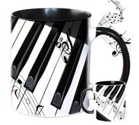 CNAFGBGG 1PC Ceramic Coffee Mug 350ml Piano Novelty Coffee Mugs 3.7x3.2 Tea Coffee Milk Unique Coffee Mug for Music Players Lovers Gift for Women, Men, Friend