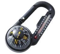 CNAFGBGG 1PC Compass Hiking Survival Waterproof Plastic Hiking Compass with Carabiner and Thermometer Clip on Small Pocket Compass Keychain for Outdoor Survival Camping Accessories