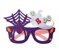 CNAFGBGG 1PC Halloween Sunglasses, Fluorescent Ghost Spider Web Glasses Frames with Luminous Leg, Halloween Party Favors for Cosplay and Photo Props, Purple