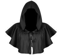 CNAFGBGG 1PC Hood, Cosplay Death Black Cape, Black Cloak with Hood, Free Size Halloween Props for Celebrations, Cosplay, Birthday Parties, Masquerade Balls, Holiday.
