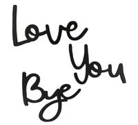 CNAFGBGG 1PC Love You Bye Sign Above Door, Love and Warm Express Wooden Love You Bye Sign, Tape Install Love You Bye for Home, Hotel, Office and Door