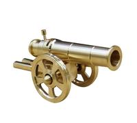 CNAFGBGG 1PC Mini Cannon,Simulation Yellow Mini Cannon That Shoots, 5.5x2.8 Inch Cannon Brass Reusable for Shelf Housewarming Gift Living Room Table Decoration