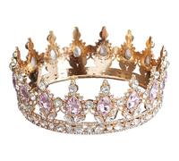 CNAFGBGG 1PC Princess Crown, Rhinestone Birthday Tiara, Gold Wedding Crown for Bride Women Hair Accessories.
