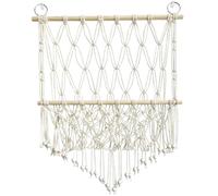 CNAFGBGG 1PC Stuffed Animal Hammock Boho Style Hanging Macrame Stuffed Animal Hammock Organiser Plushie Plush Soft Toy Storage Net for Nursery Playroom Bedroom