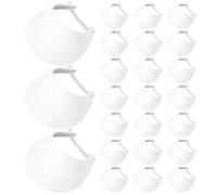 CNAFGBGG 24Pcs Foam Visors with Coil Bands, 9.5x6.7 Inch Adjustable Soft Kids Visor, Foam Hat for Beach, Summer, DIY, Kids Art Project. White