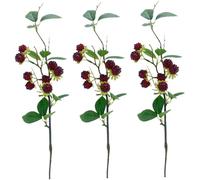 CNAFGBGG 3PCS Red Berries Christmas Decor, Fake Raspberries 15 Inch Silk Cloth Christmas Berries with Plasit Stems, Simulated Berries Wild Fruit Raspberry Home Table Decorations