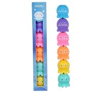 CNAFGBGG 6PCS Cute Highlighters Stackable 6-in-1 Cute Highlighters Set, 8.1 Inch Plastic Kawaii Octopus Mini Highlighters for Student School Office