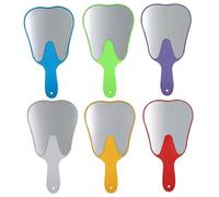 CNAFGBGG 6PCS Hand Mirrors with Handle, Cute Tooth Shaped Handheld Mirror for Dental Clinic, Salon, Barber or Hairdressing.