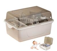 CNAFGBGG Baby Bottle Drying Rack with Lid Dustproof Baby Bottle Rack with Drain Tray Space Saving Reusable Drying for at Home Outdoors Supplies.