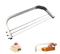 CNAFGBGG Cake Leveler, Adjustable Professional Stainless Steel Cake Cutter Slicer with 3 Wires Baking Gadgets for DIY Leveling Layer..