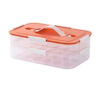 CNAFGBGG Deviled Egg Containers with Lid 2-Tier 36 Slots Egg Holder for Fridge Storage Portable Deviled Holder with Snap Lock Stackable Reusable Tray for Eggs..