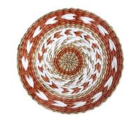 CNAFGBGG Hanging Woven Wall Basket Chic Boho Handcrafted Baskets Modern Farmhouse & Rustic Wall Decor Style 1, Diameter 35cm.
