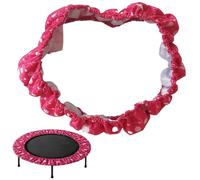 CNAFGBGG Mini Trampoline Spring Cover for Kids 36in 6 Hole Protective Trampoline Pad Replacement Round Oxford Cloth Tear Resistant Trampoline Cover Trampoline Accessories, Rose Red