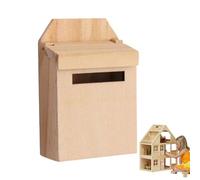 CNAFGBGG Miniature Mail Box Mini Wooden Flip Mailbox Dollhouse Decoration Model Accessory for Kids Wood Color.