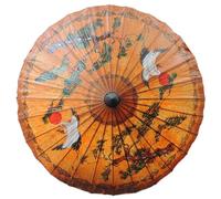 CNAFGBGG Paper Umbrellas Waterproof Paper Parasol Red-Crowned Crane Pattern Chinese Umbrella Oiled Parasol Umbrella for Parties Photography Costumes Decoration..