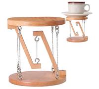 CNAFGBGG Tensegrity Sculpture Wooden Novel Tensegrity Table 4.7x5.1in Structure Decorative Model for Home, Wooden Color