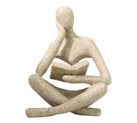 CNAFGBGG Thinker Statue, Resin Reading Sculpture Home Decor Living Room Aesthetics, Modern Home Decoration for Living Room, Office, Coffee Table Shelves.
