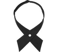 CNAFGBGG Ties for Women, Adjustable Criss-Cross Bow tie School Uniform Black Pre Cross Ties for Girls Neck, Jobs Bowtie