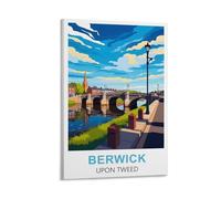 CNAHEIZ Berwick Upon Tweed Vintage Travel Poster 08x12inch(20x30cm) Canvas Wall Art Print Painting for Wall Decor Living Room Bedroom