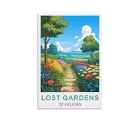 CNAHEIZ Lost Gardens Of Heligan Vintage Travel Poster 08x12inch(20x30cm) Canvas Wall Art Print Painting for Wall Decor Living Room Bedroom