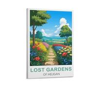 CNAHEIZ Lost Gardens Of Heligan Vintage Travel Poster 20x30inch(50x75cm) Canvas Wall Art Print Painting for Wall Decor Living Room Bedroom