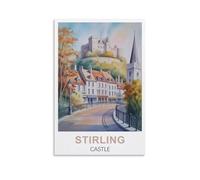 CNAHEIZ Stirling Castle Scotland Vintage Travel Posters 08x12inch(20x30cm) Canvas Wall Art Print Painting for Wall Decor Living Room Bedroom