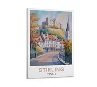 CNAHEIZ Stirling Castle Scotland Vintage Travel Posters 20x30inch(50x75cm) Canvas Wall Art Print Painting for Wall Decor Living Room Bedroom