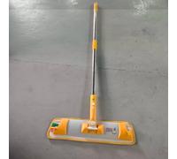CNANRNANC 1 Set Aluminum Alloy Flat Dust Mop With Sliding Plate Squeeze, Superfine Microfiber Head, 360° Rotating Handle, Ergonomic Grip, For And Hotel Cleaning(F)