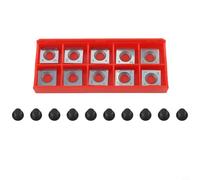 CNANRNANC 10pcs Square Carbide Inserts 14x14mm For Spiral For Woodworking Planer Head With 30 Degree Cutting Angle And 4 Edge Reversible For Extended Use
