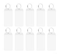 CNANRNANC 10Pcs Transparent Waterproof Luggage Tag Holders with Steel Loops Large Size 18.2 x 8.8 cm for Travel Identification