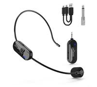 CNANRNANC 2.4G Wireless Microphone Headset, Wireless Microphone, Mic 50 m Range for Speakers, Voice Teaching, Yoga, Rechargeable