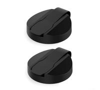 CNANRNANC 2 Pack Replacement Lids for Salad Dressing Cruet Glasses with Airtight Seal Black Plastic Storage Bottle Cap