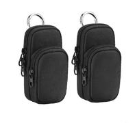 CNANRNANC 2 PCS Compact Nylon Storage Bag For AiMoonsa MP3 Player, Portable Protective Case Travel Storage Bag Featuring Built-in Hook For Convenient Carrying(2 PCS)